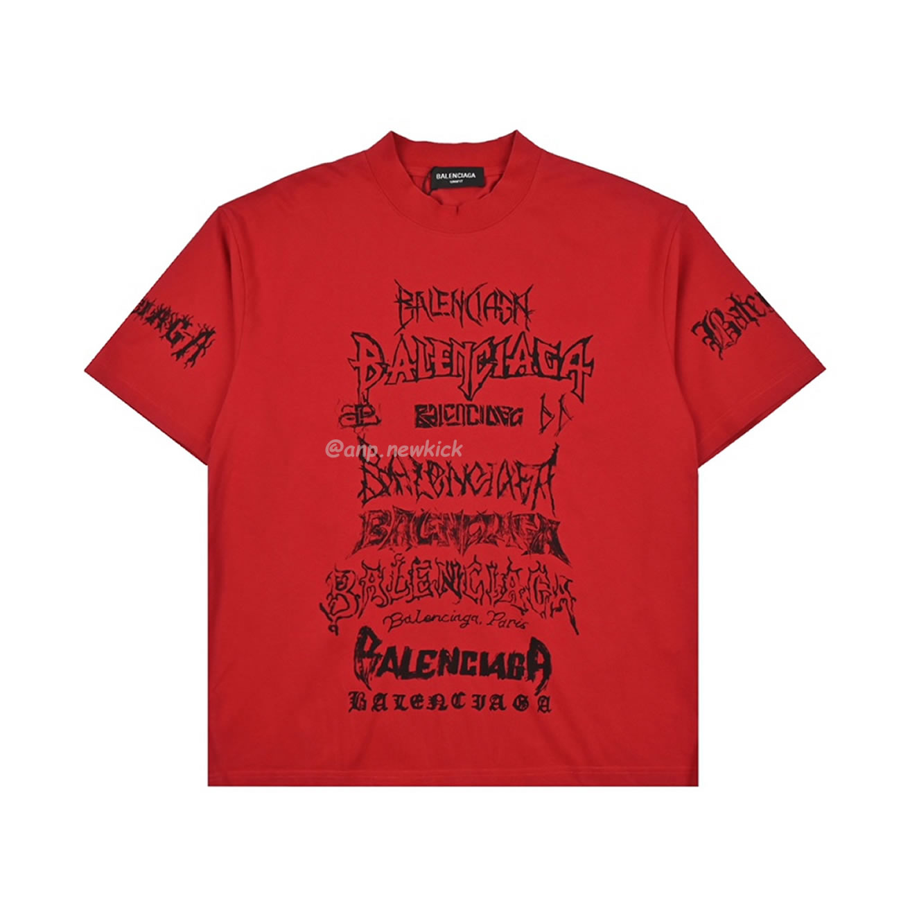 Balenciaga 24ss Gothic Printed Short Sleeves T Shirt (7) - newkick.org